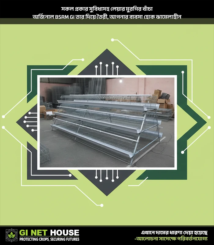 লেয়ার মুরগীর প্রোফেশনাল খাঁচা (BSRM-L2-G1) - Product Image